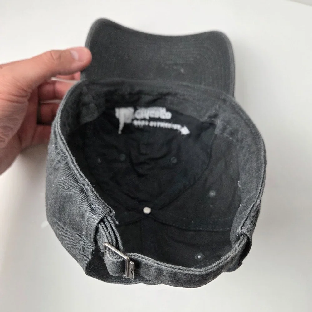 Vintage Nike Bank Of America Chicago Marathon Running Hat Cap Black Adjustable